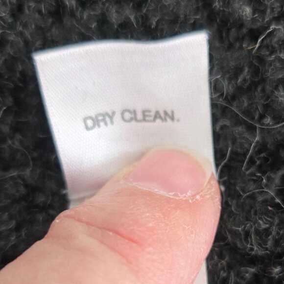 J.Jill Pure Jill Womens Large Boucle Cardigan Sweater Wool Blend Black Pockets - Picture 8 of 8